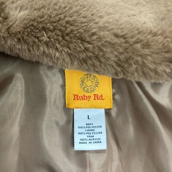 RUBY Rd. Quilted Animal Print, Vest, Women’s Sz L - Picture 13 of 14